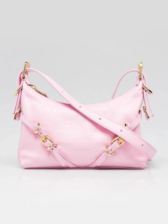 Givenchy Handbags - Givenchy Pink Leather Mini Voyou Hobo Bag